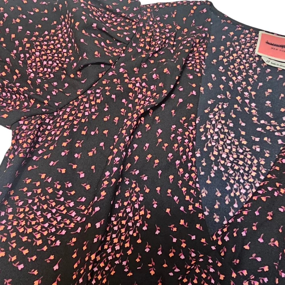 Kate Spade Meadow Wrap Floral Print Dress Size 10 - Picture 10 of 15